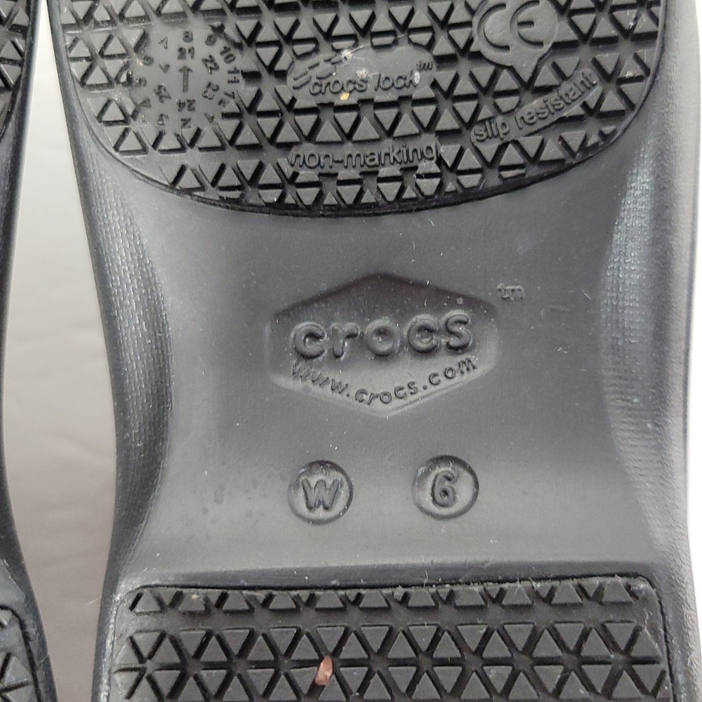 Crocs Neria Pro II‎ Work Clogs Womens Size 6 Black Tie Dye Slip Resistant 205385 - Picture 13 of 14